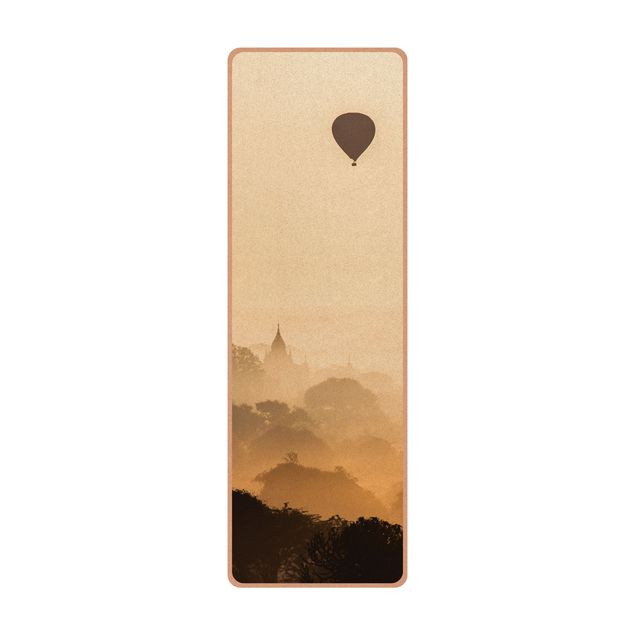 Yoga mat - Hot Air Balloon In Fog