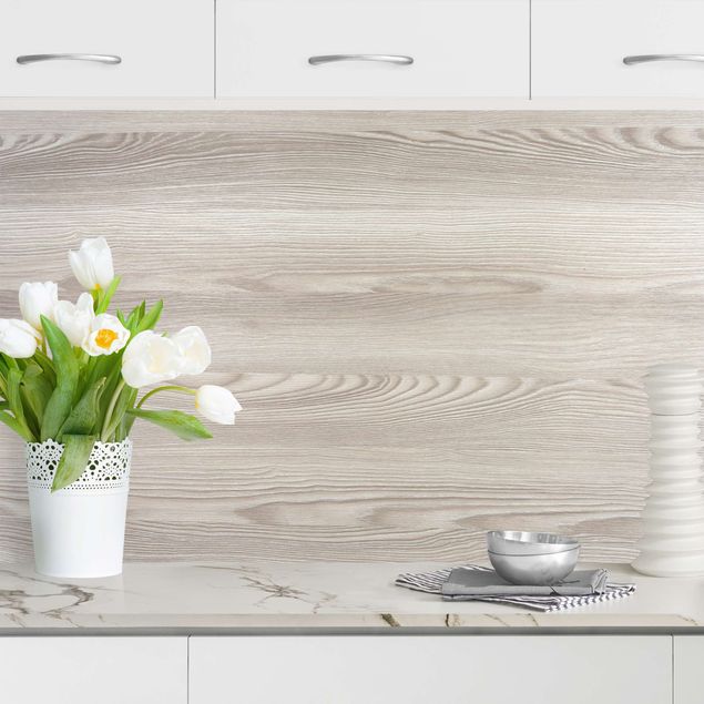 Kitchen wall cladding 3D texture - Light Ash Wood