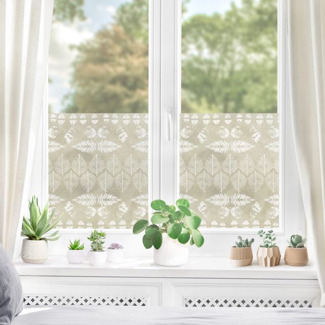 Window decoration - Bright Tropical Ethno Design