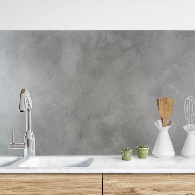 Kitchen splashback plain Light Grey Concrete