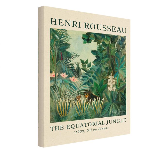 Natural canvas print - Henri Rousseau - The Equatorial Jungle - Museum Edition - Portrait format 3:4