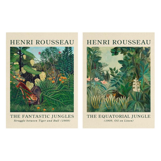 Print on canvas - Henri Rousseau - Museum Edition The Equatorial Jungle