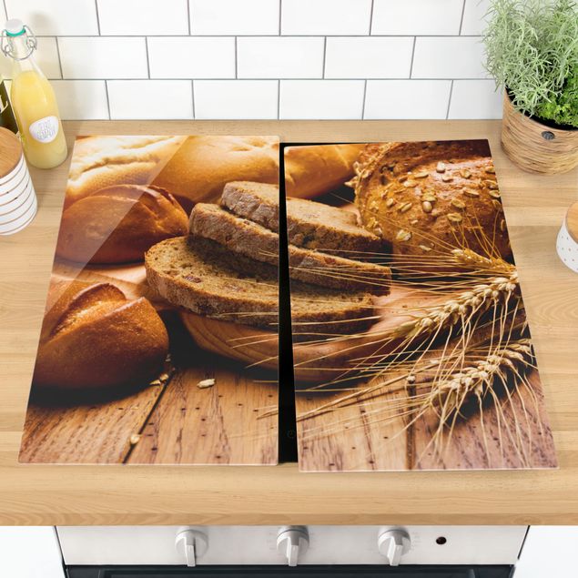 Glass stove top cover - German Bread