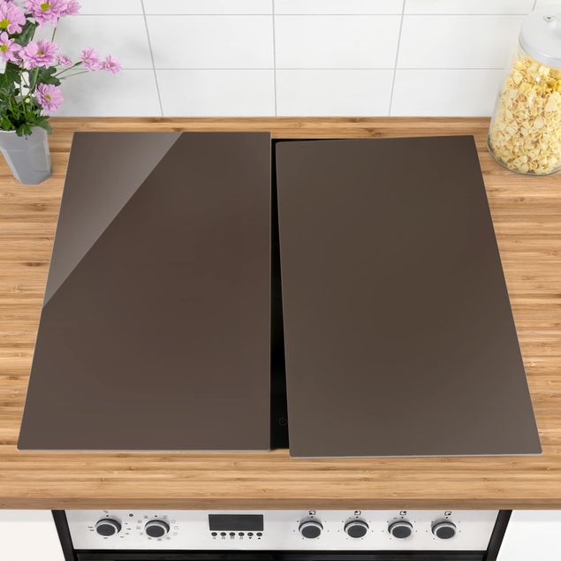 Glass stove top cover - Cacao