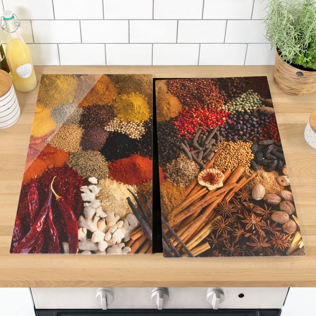 Glass stove top cover - Exotic Spices
