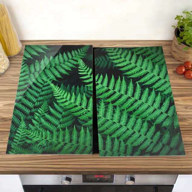Glass stove top cover - Fern