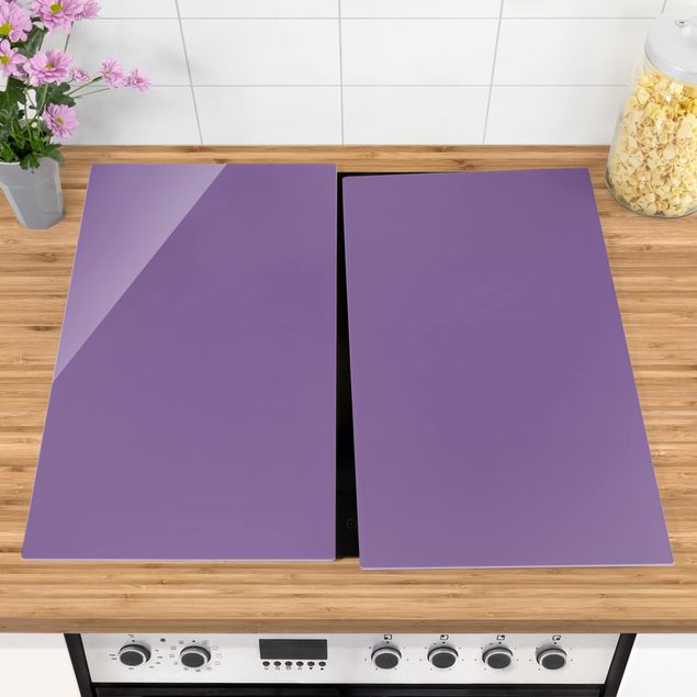 Glass stove top cover - Lilac