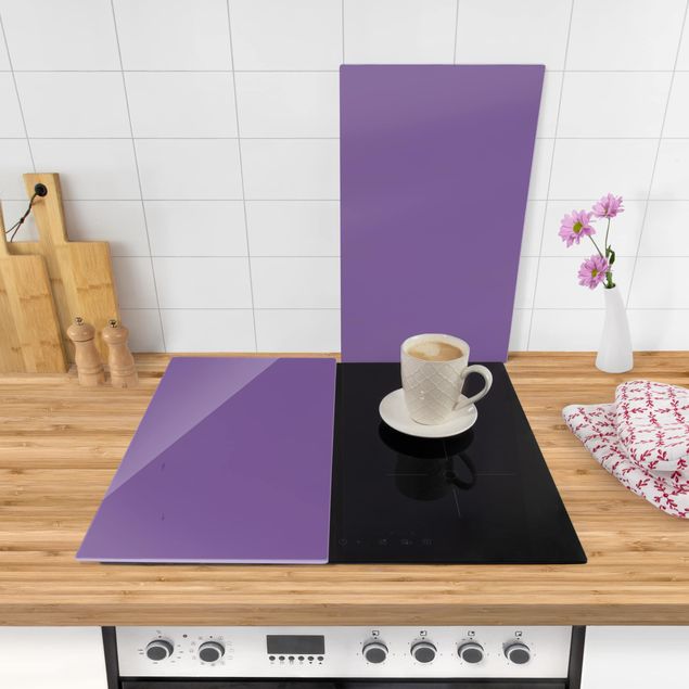 Glass stove top cover - Lilac