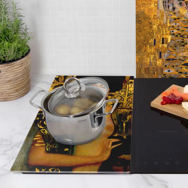 Glass stove top cover - Gustav Klimt - Judith and Adele