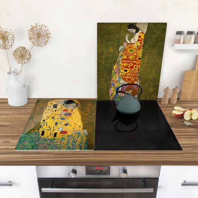 Glass stove top cover - Gustav Klimt - Kiss And Hope