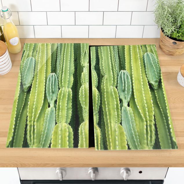 Glass stove top cover - Cactus Wall