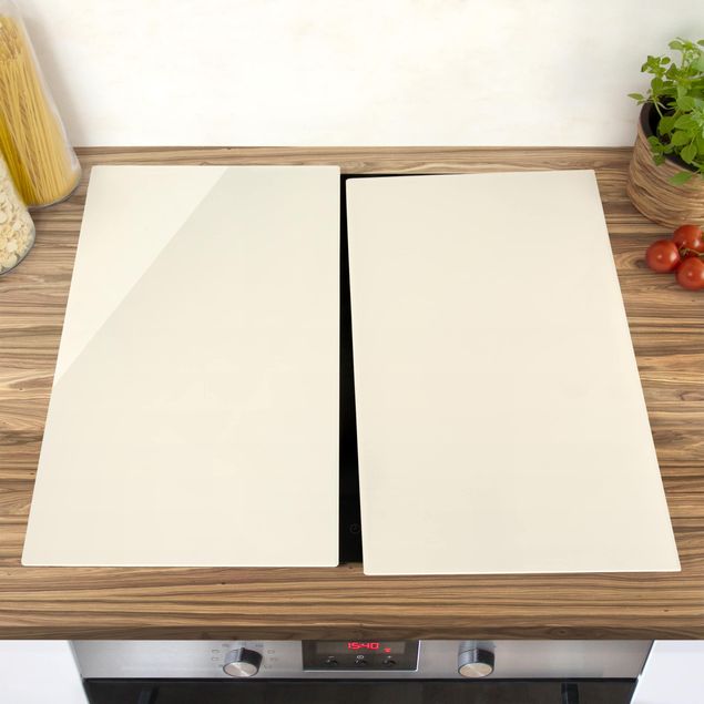 Glass stove top cover - Cashmere