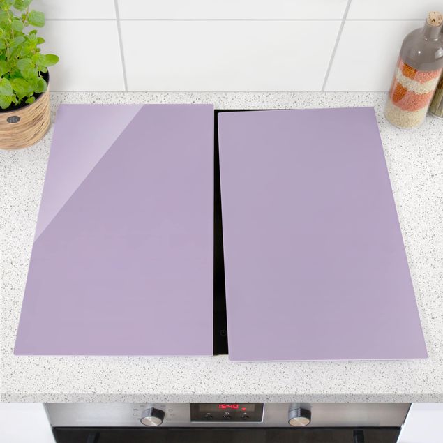 Glass stove top cover - Lavender