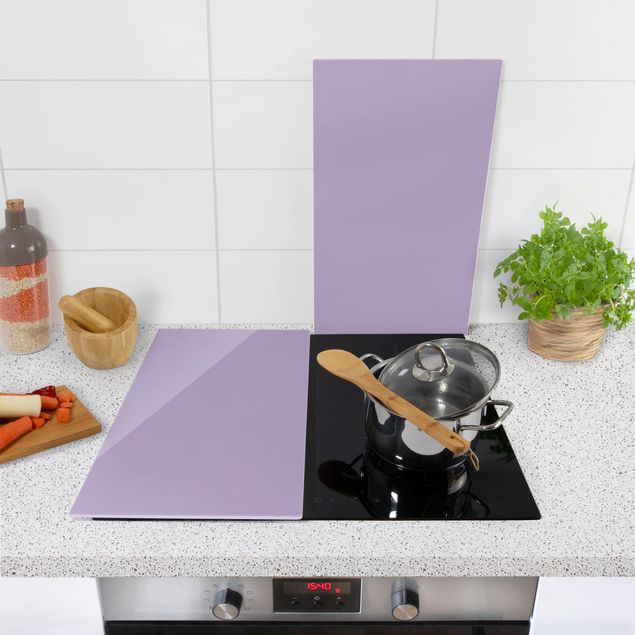 Glass stove top cover - Lavender