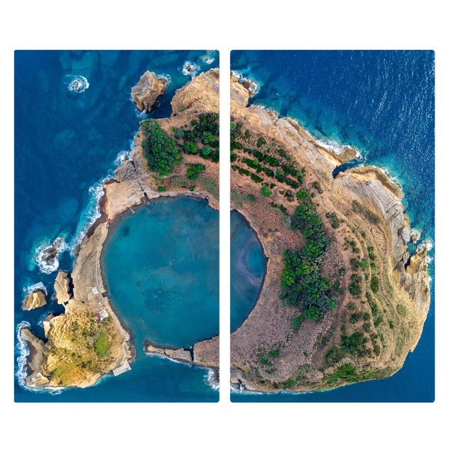 Glass stove top cover - Aerial View - The Island Of Vila Franca Do Campo