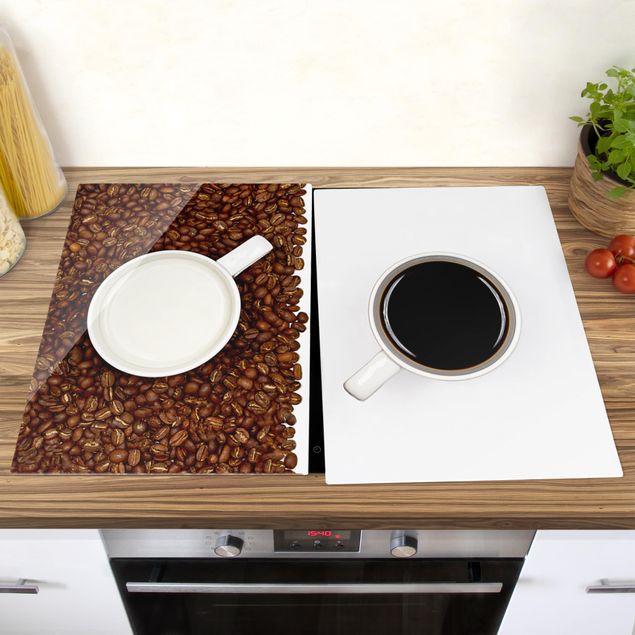 Glass stove top cover - Caffee Latte