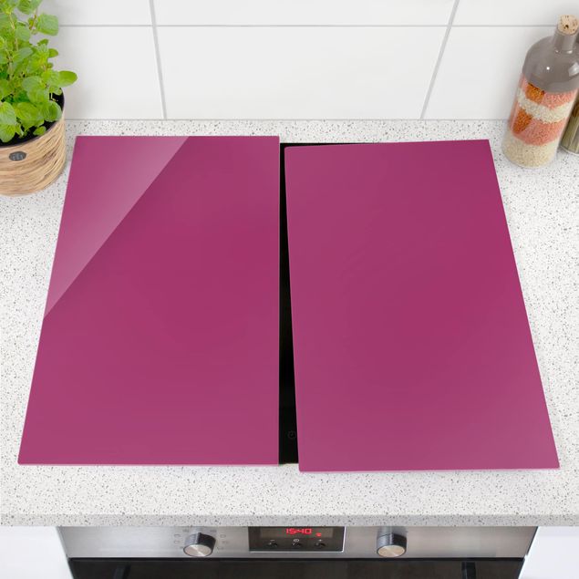 Glass stove top cover - Orchid