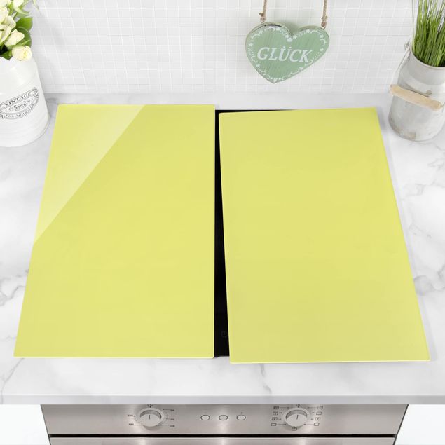 Glass stove top cover - Pastel Green