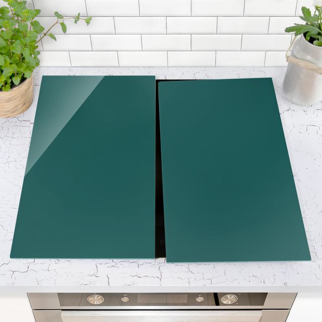 Glass stove top cover - Pine Green
