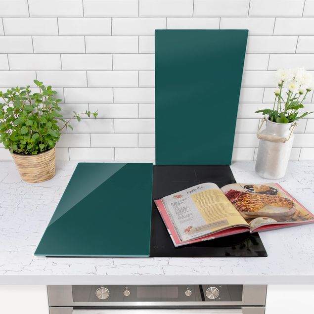 Glass stove top cover - Pine Green