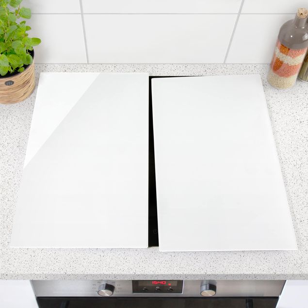 Glass stove top cover - Polar White