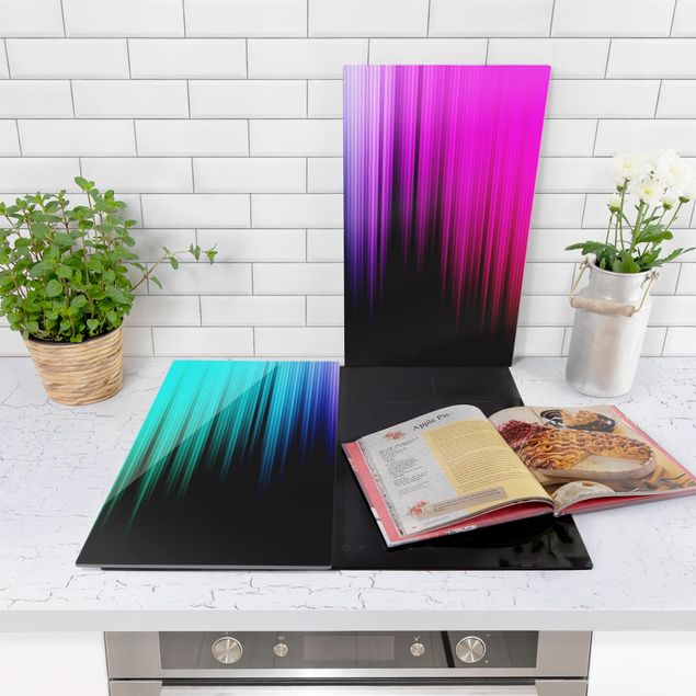 Glass stove top cover - Rainbow Display