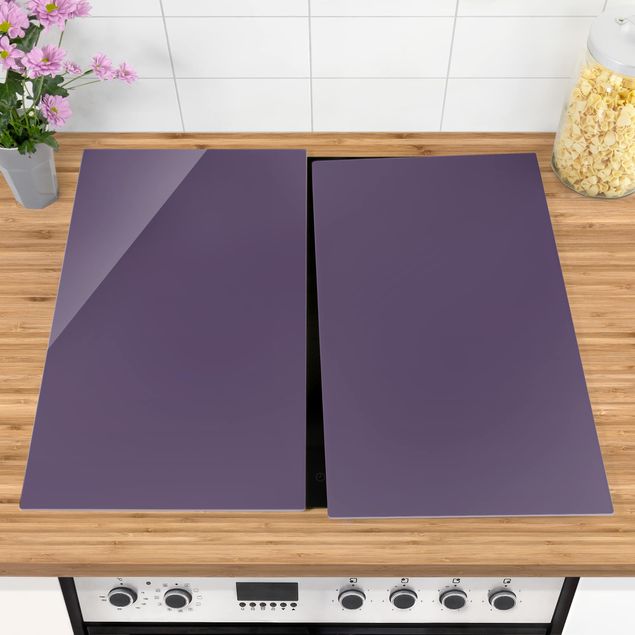 Glass stove top cover - Red Violet