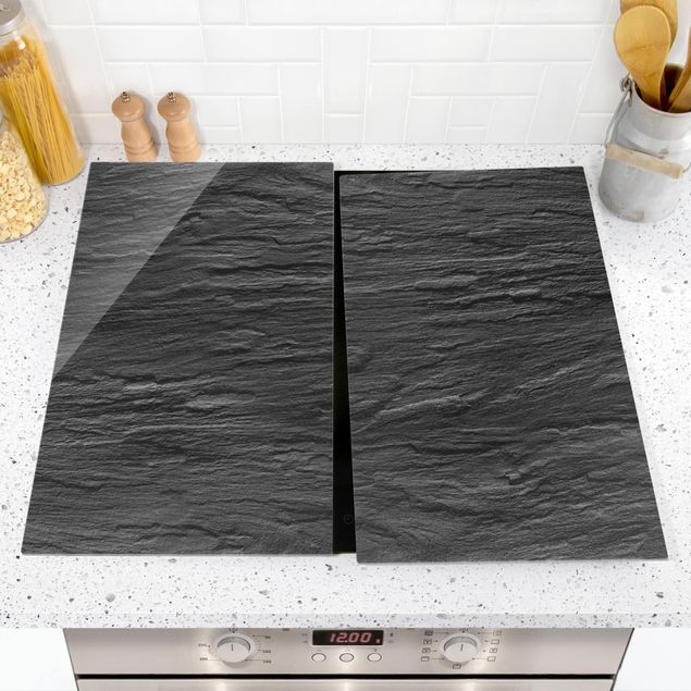 Glass stove top cover - Slate