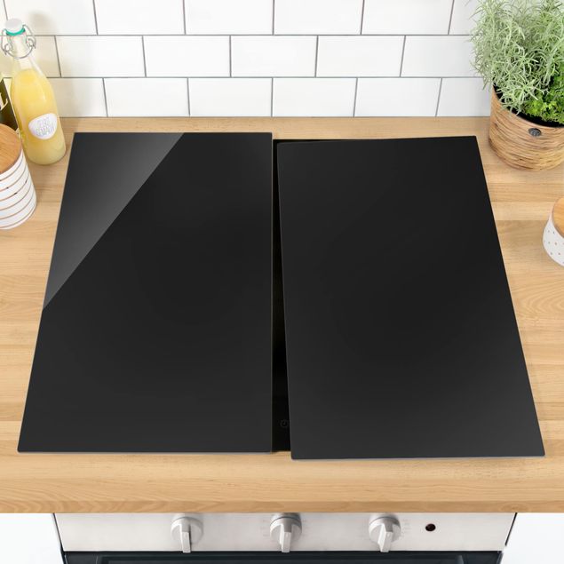 Glass stove top cover - Deep Black