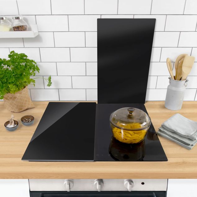 Glass stove top cover - Deep Black