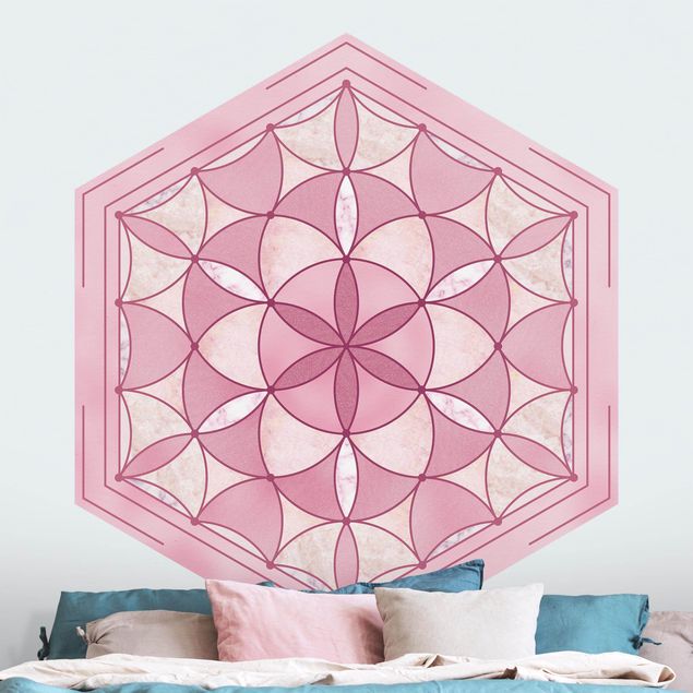 Wallpapers Hexagonal Mandala In Pink