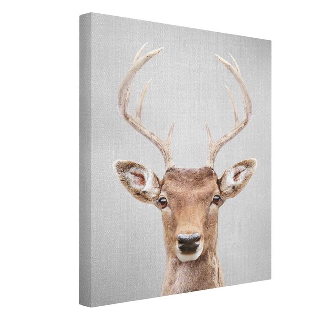 Canvas print - Deer Heinrich - Portrait format 3:4