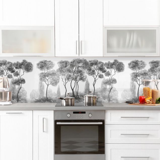 Splashback landscape Tall tTees in Black and White