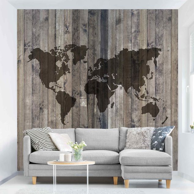 Wallpapers Wood World Map