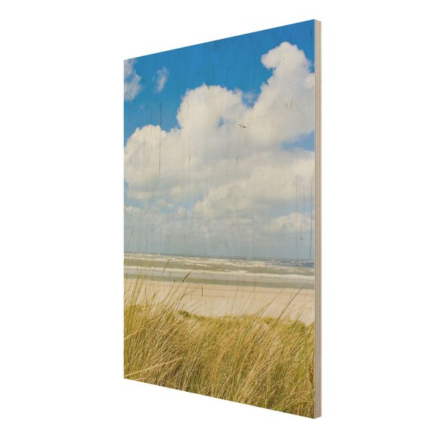 Wood print - At The North Sea Coast