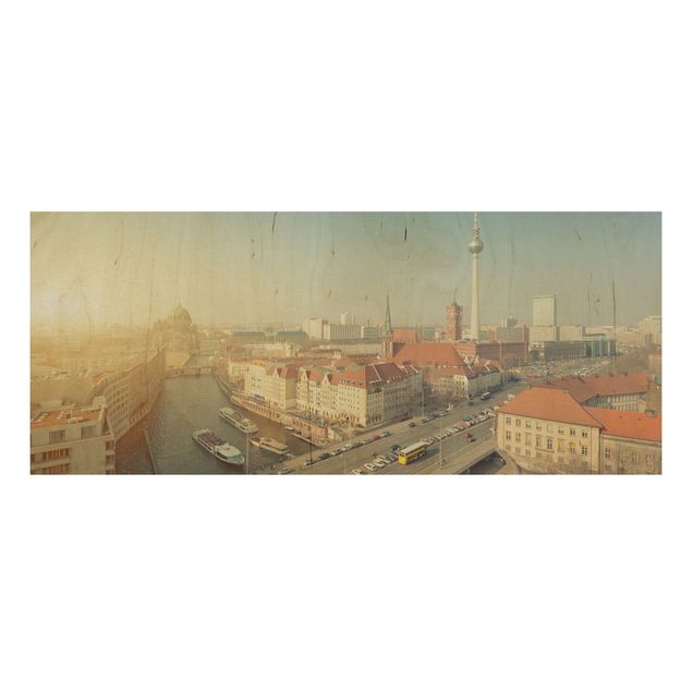 Wood print - Berlin In The Morning