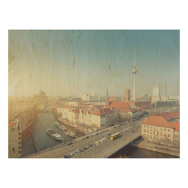 Wood print - Berlin In The Morning