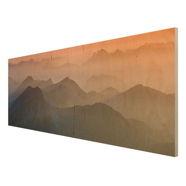 Wood print - View From The Zugspitze Mountain