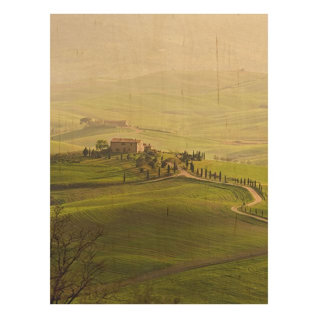 Wood print - Chianti Tuscany