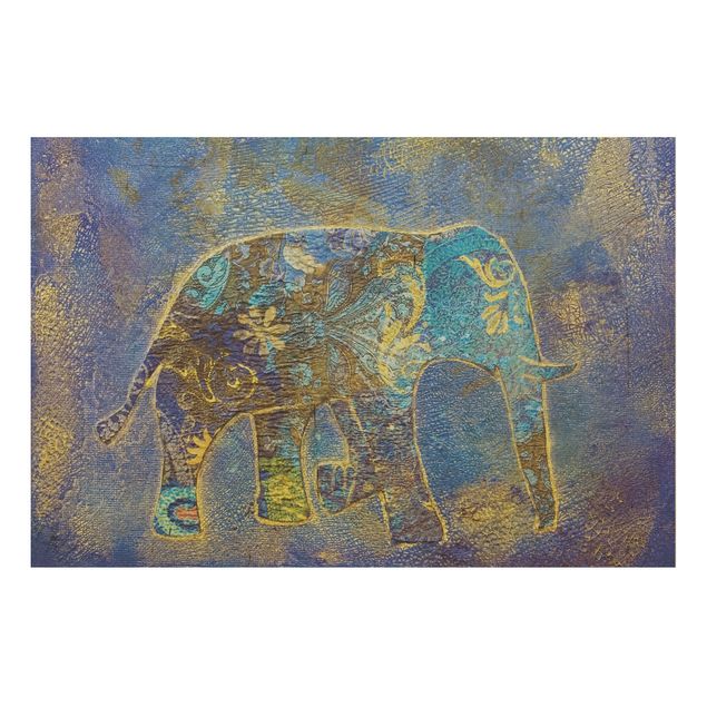 Wood print - Elephant In Marrakech
