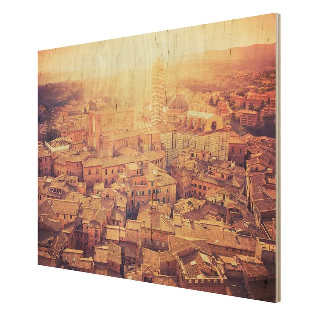 Wood print - Fiery Siena