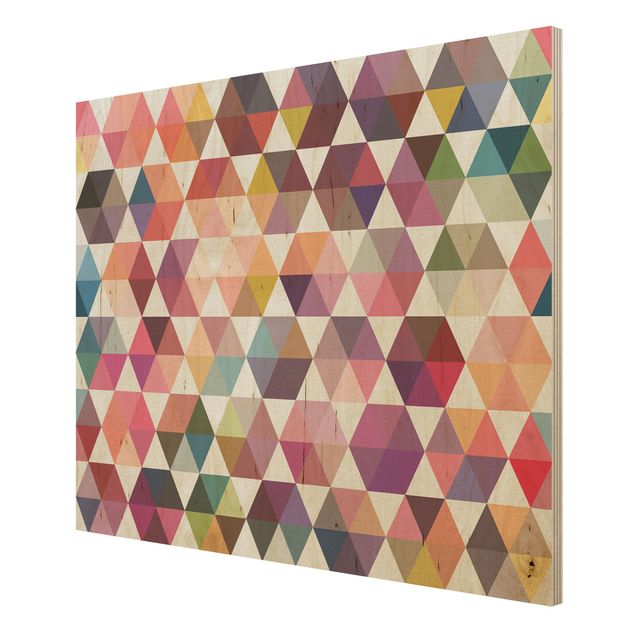 Wood print - Hexagon facets