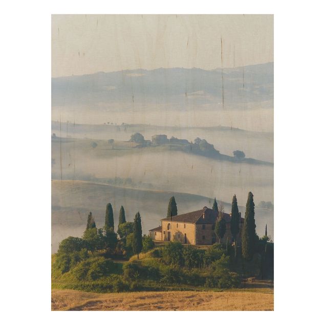 Wood print - Country Estate In The Tuscany