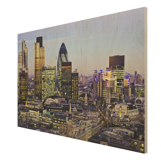 Wood print - London City