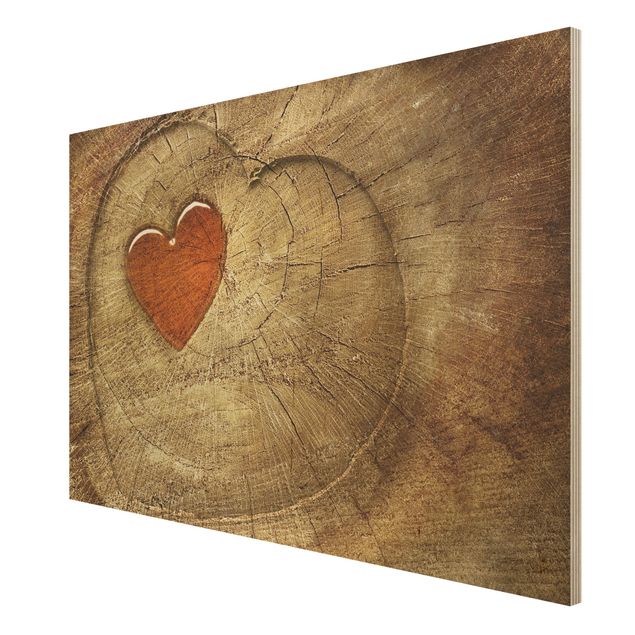 Wood print - Natural Love