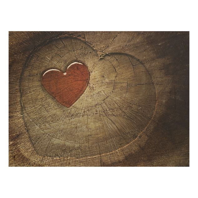 Wood print - Natural Love