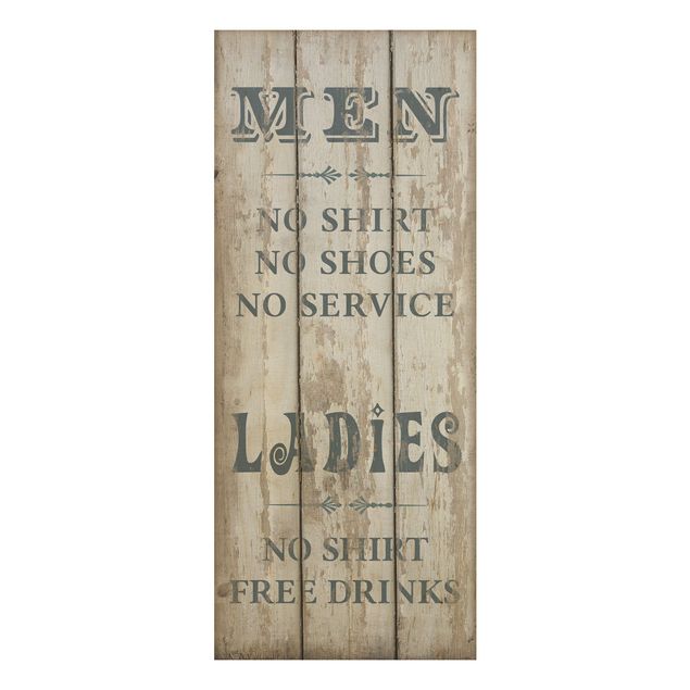 Wood print - No.RS181 Men and Ladies