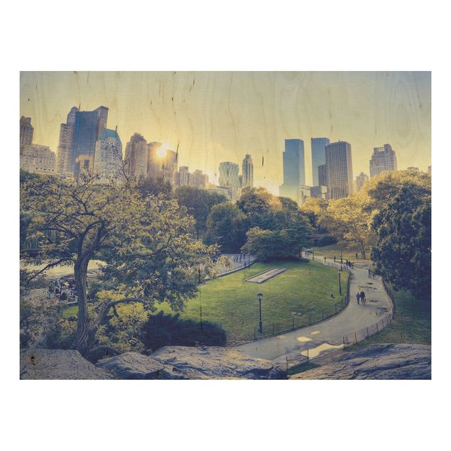 Wood print - Peaceful Central Park