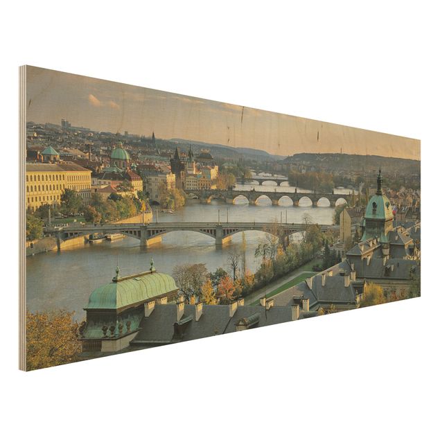 Wood print - Prague