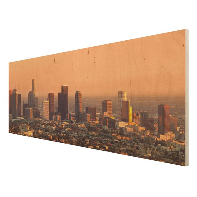 Wood print - Skyline Of Los Angeles